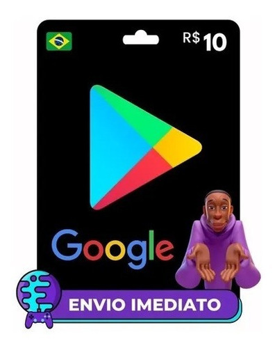 Gift Card Google Play Store R$ 10 Reais Android Brasil Br