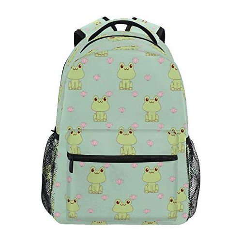 Lindo Animal Rana Niños Flor Mochila Escuela Libro Hdpzt