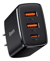 Comprar Cargador Baseus Pd 30w Carga Inteligente Rápida 3 Puertos