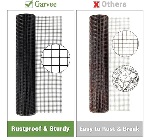 Tela Negra De Hardware De 1/2 Pulgadas, 36 X 50 Pies, R...