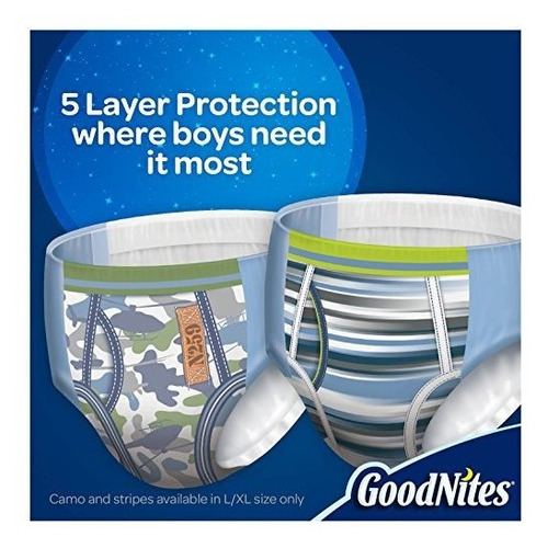Imagen 4 de 11 de Ropa Interior Para Mojar La Cama Para Niños Goodnites, L-xl,