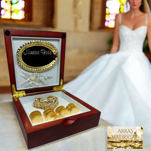 Arras Matrimoniales Diamantadas En Chapa De Oro Boda