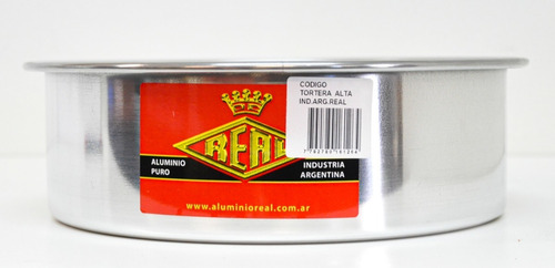 Molde Bizcochuelo Tortera Alta N28 Aluminio Real 7cm De Alto