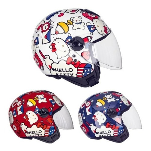 Capacete Feminino Aberto Original Peels Freeway Hello Kitty