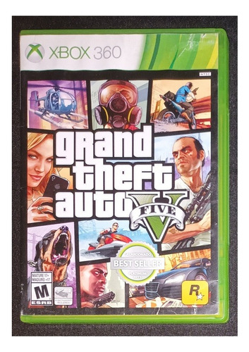 Juego Xbox 360 Grand Theft Auto Five V Con Mapa (Usado)