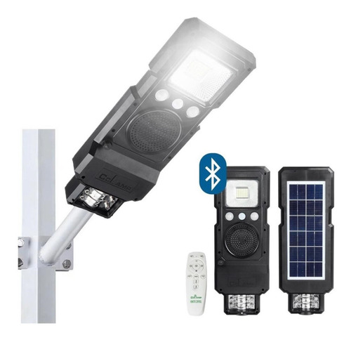 Luminaria Bluetooth Reflector Solar Led 35w Blanco Ext Senso