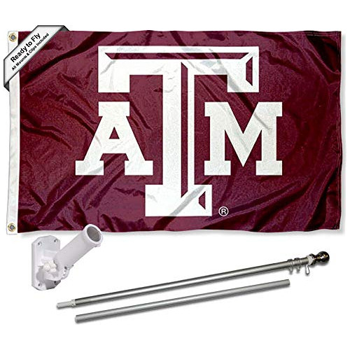 Bandera Biselada De Texas A&m Aggies Poste Y Soporte.