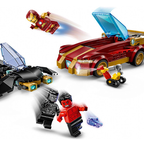 Lego Deportivo De Iron Man Y Black Panther Vs. Hulk Rojo Cantidad de piezas 295