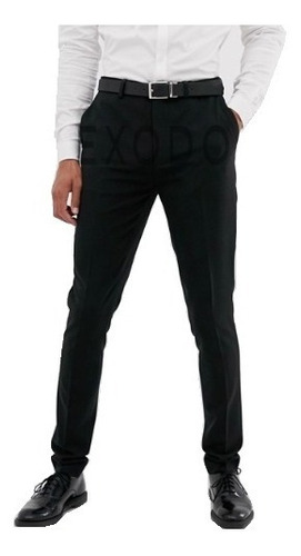 Imagen 1 de 2 de Pantalón Tela Negro Hombre, Para Traje, Formal, Envió Gratis