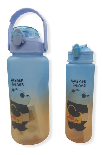 Kit 2 Botellas De Agua 1.9 L Termos Individuales Juveniles