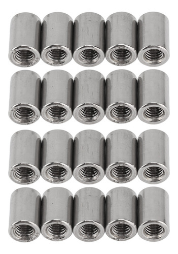 Tuerca De Conexión Redonda, 20 Piezas, Varilla De Acero Inox