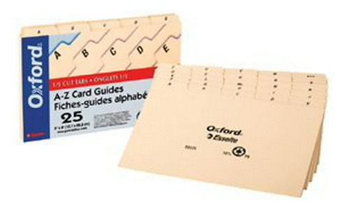 Guías De Cartas Oxford, 5 X8 , Pestañas 1/5, Manila, 25