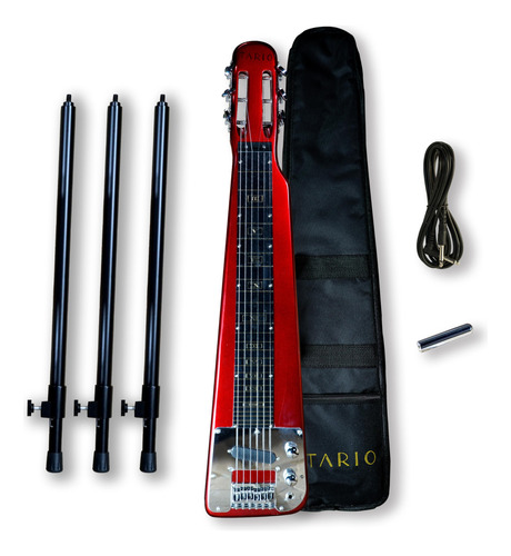 Lap Steel Guitar 6 String Cabeza Ranurada Stock Electric