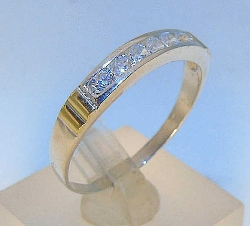 Anillo Plata Y Oro Cubic Medio Sin Fin Garantía Escrita