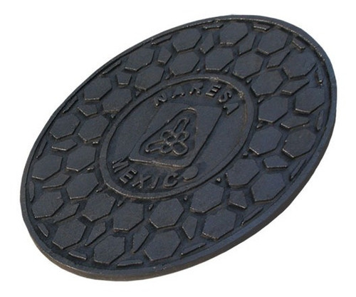 Tapa Y Aro Registro De Agua Coladera Domiciliaria Negro X 2