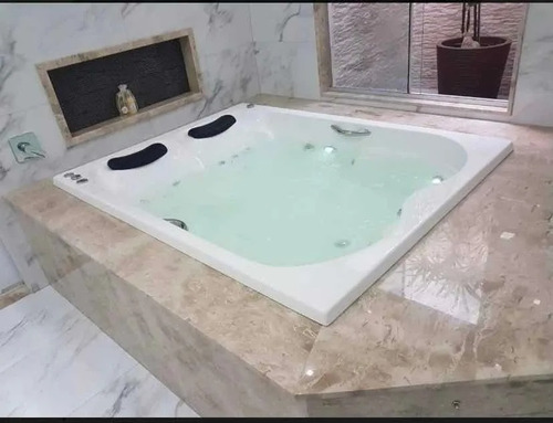 JP Banheiras Dupla Grecia 1,80x1,20 Hidro Cor Branco