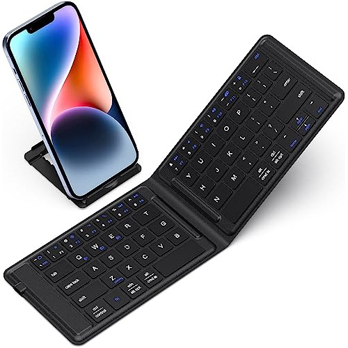 Teclado Bluetooth Plegable Iclever, Teclado Portátil Con Sop