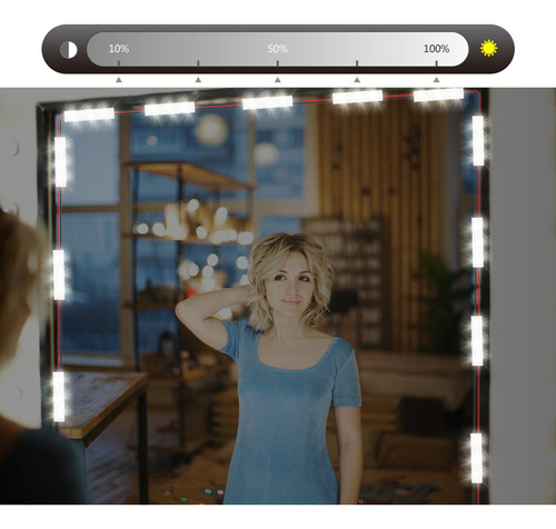 Espejo Led Para Maquillaje, 14 Unidades, Con Control Regulab