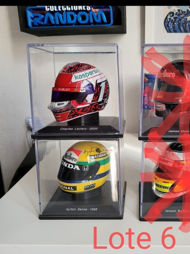 Cascos 1:5 Spark Panini Lote 6 (leclerc, Senna,)