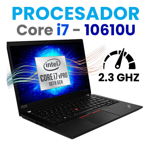 Laptop Lenovo Thinkpad Core I7 10th 16gb Ram 512gb Ssd Negro (Reacondicionado)