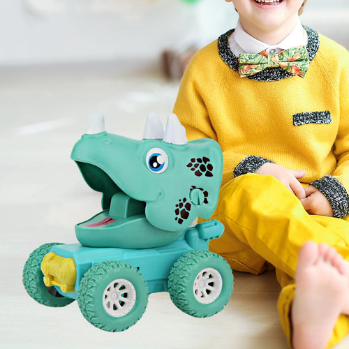 Lindo Coche De Dinosaurios Modelo De Aprendizaje Tire Hacia