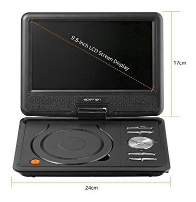 Dvd Portátil Con Pantalla Giratoria Batería Recargable
