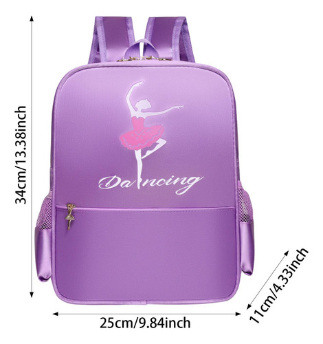 Mochila De Baile De Ballet, Bolsa Ligera De Baile Violeta