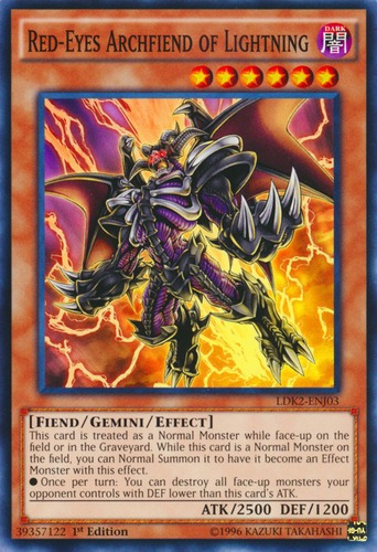 Red-eyes Archfiend Of Lightning - Ldk2 Yugioh