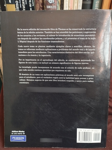 Calculo Una Variable .thomas 12a Edicion (Usado)