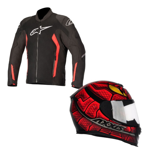 Jaqueta Alpinestars Viper V2 Ventilada + Capacete Axxis