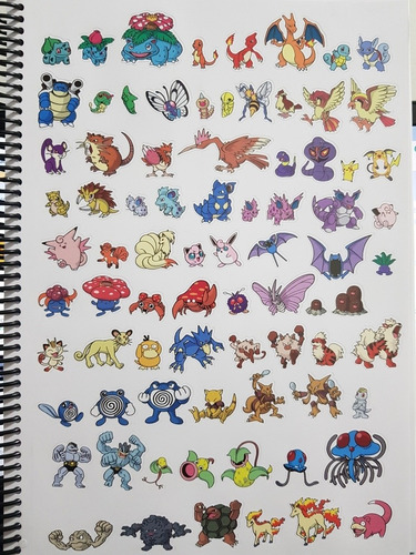 Imagem 8 de 10 de Caderno Personalizado Pokémon 96 Folhas Com 151 Adesivos
