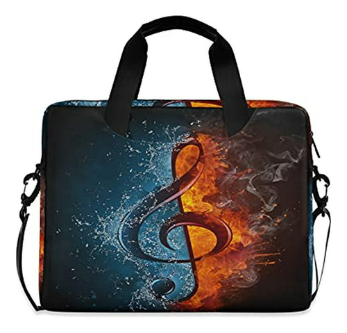 Maletín - Music Notes In Fire And Water Slim Laptop Sleeves