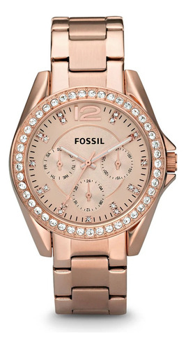 New Reloj Fossil Riley Riley De Mujer En Oro Rosa Es2811