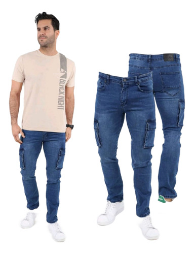 Jeans De Caballero Cargo De Moda Pantalones