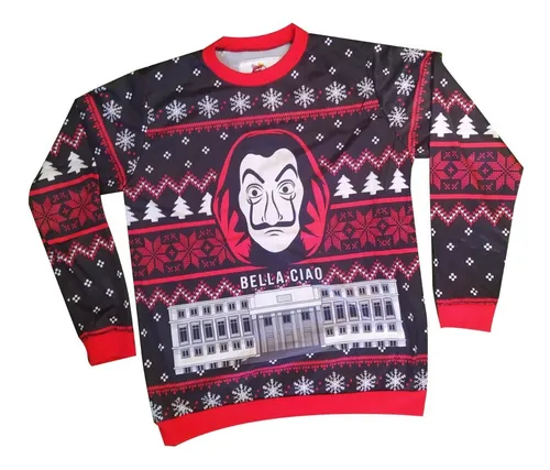 Buzo Navidad La Casa De Papel Ugly Sweater 115.000