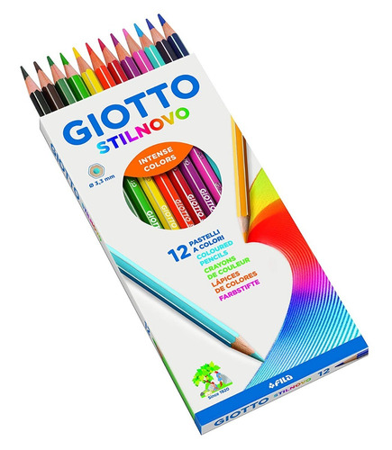 Giotto Stilnovo Lapices Colores Premium X 12 Color Intenso