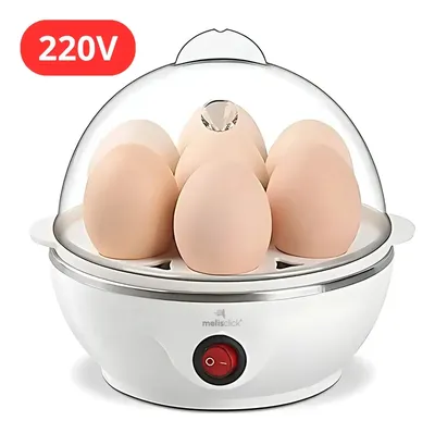 Cozedor de Ovos Elétrico Desligamento Automático para 7 Ovos Máquina de Cozimento a Vapor Portátil Rápido e Prático