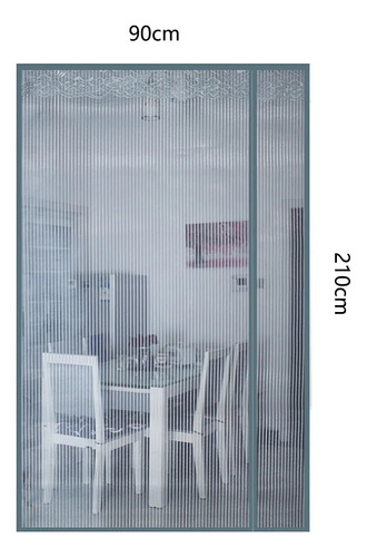 Cortina Magnetismo Mosquitera Para Puertas Variadas Color 210x90 FOOFOO