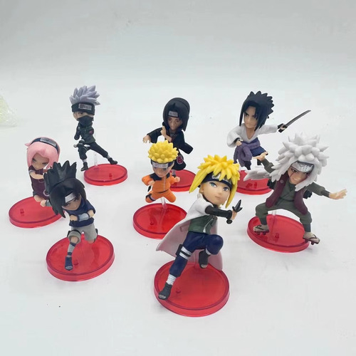 Mz Juego De 8 Muñecos De Acción De Naruto Pvc