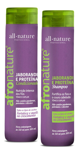  Kit Manutenção Afro Nature Sham E Cond Jaborandi All Nature