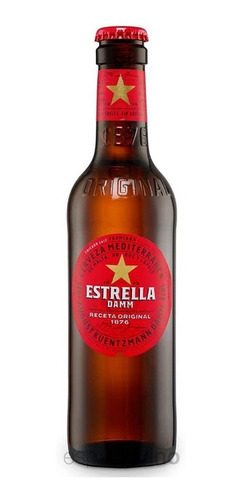 Imagen 1 de 3 de Cerveza Estrella Damm Botella 6 Und X 330ml Importada España