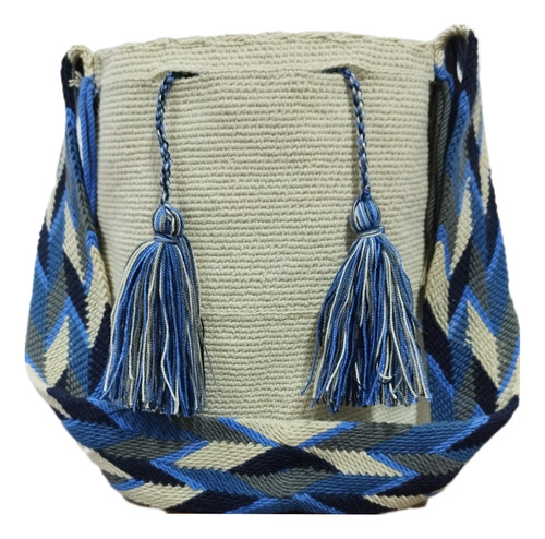 Mochilas Wayuu Originales Color Beige Claro