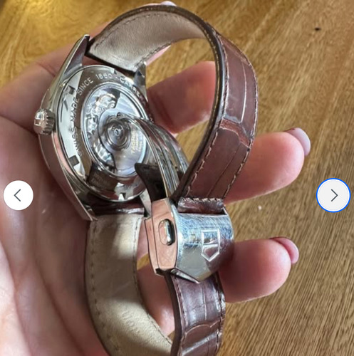 Reloj Para Caballero Tag Heuer Marrón Acero Blanco (Usado)