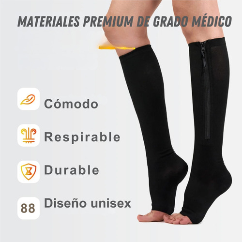Calcetas Compresión Medias Calcetines Cierre Como Zip Sox F