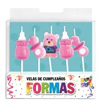 Comprar Velas Formas - Set Mi 1er Añito Nena X 5 Piezas