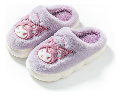 Nuevas Pantuflas Cálidas De Algodón Kuromi Jade Dog 2023 Par