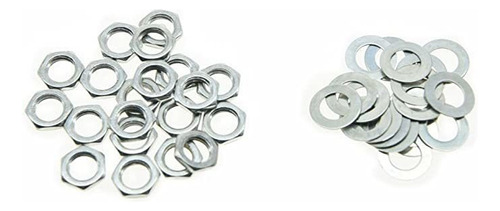 Kaish 20pcs Zinc Métricas M7 guitar Pots Tuercas Y Arande.