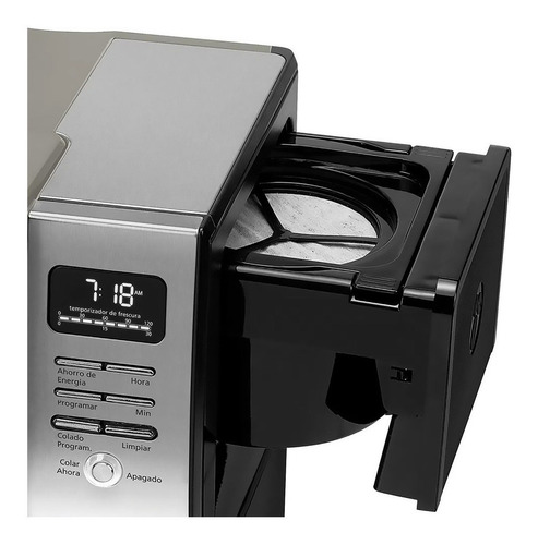 Cafetera De Filtro Oster Gourmet Programable Jarra Termica Color Plateado