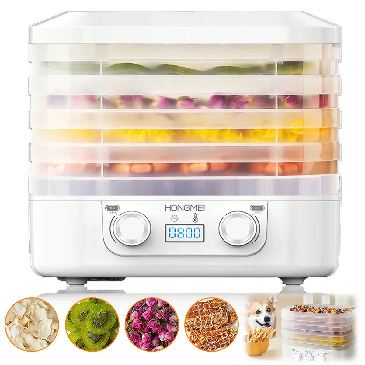 Desidratador de Alimentos com 5 Bandejas e Temporizador, 350W