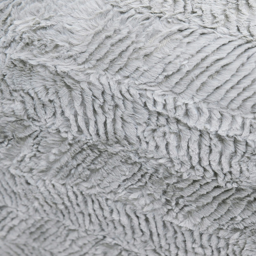 Herringbone Manta Cepillado Con Faux Fur Sherpa Respaldo Color Gris